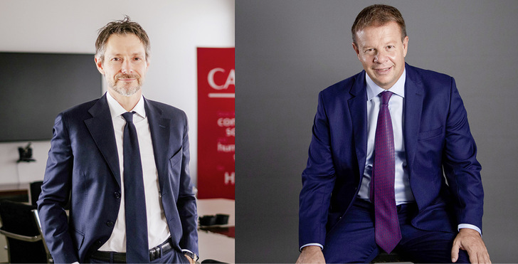 v.l: Francesco Nalini, CEO Carel, Massimo Mauri, CEO Seco - © Bild: Carel / Seco